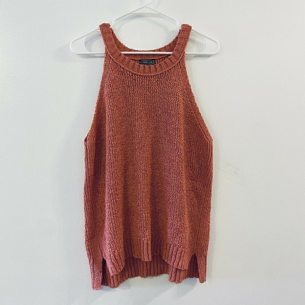NEW J Crew Point Sur Orange Sweater Tank Top Shirt XXL